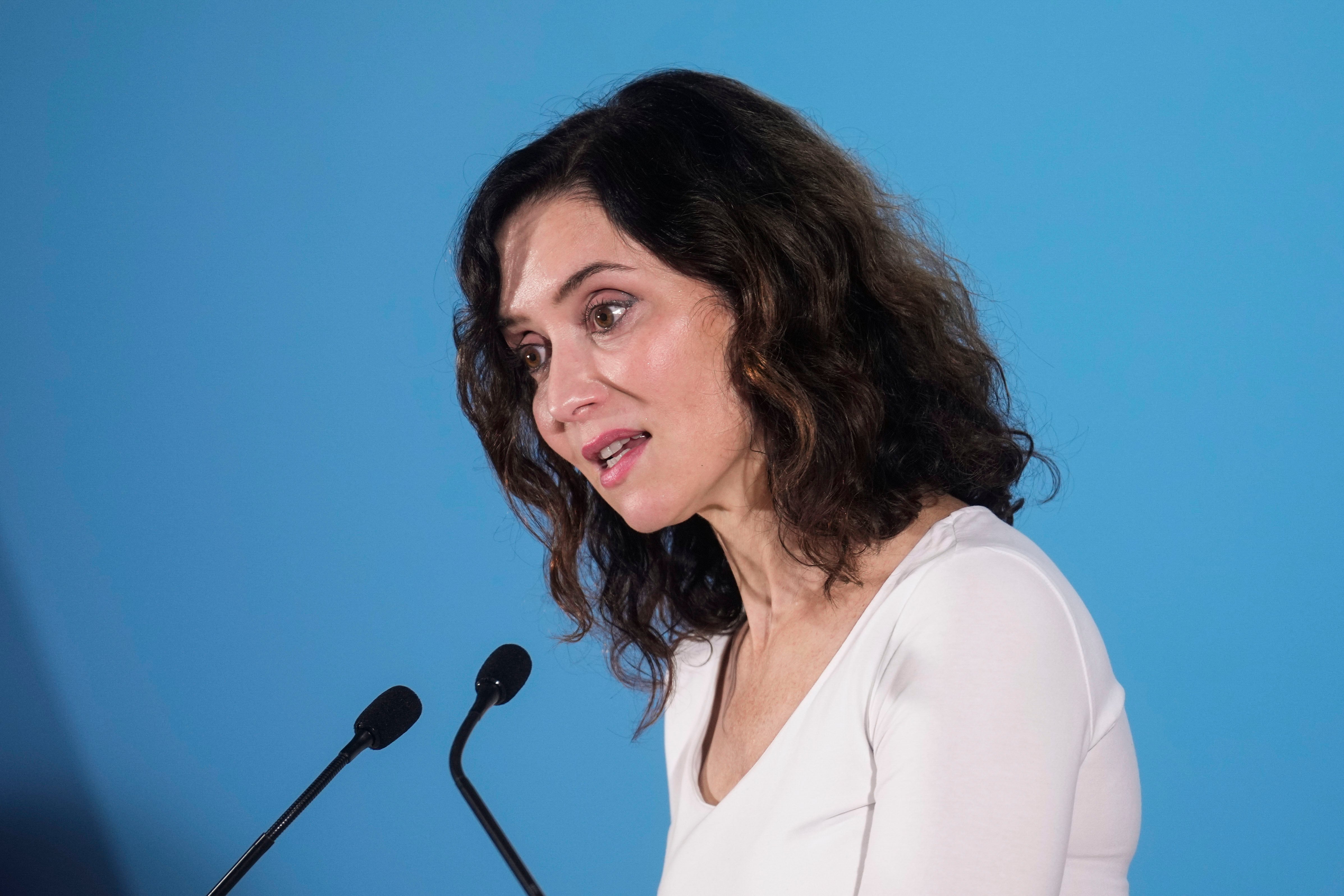 La presidenta de la Comunidad de Madrid, Isabel Díaz Ayuso
