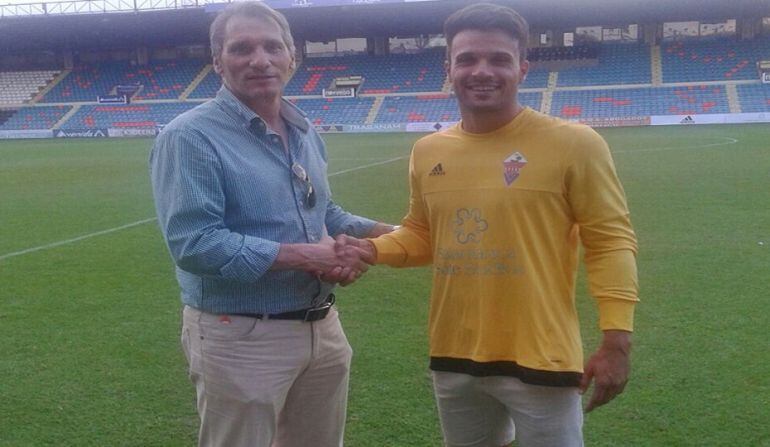 Rodri y Ángel Lozano en el Estadio Helmántico