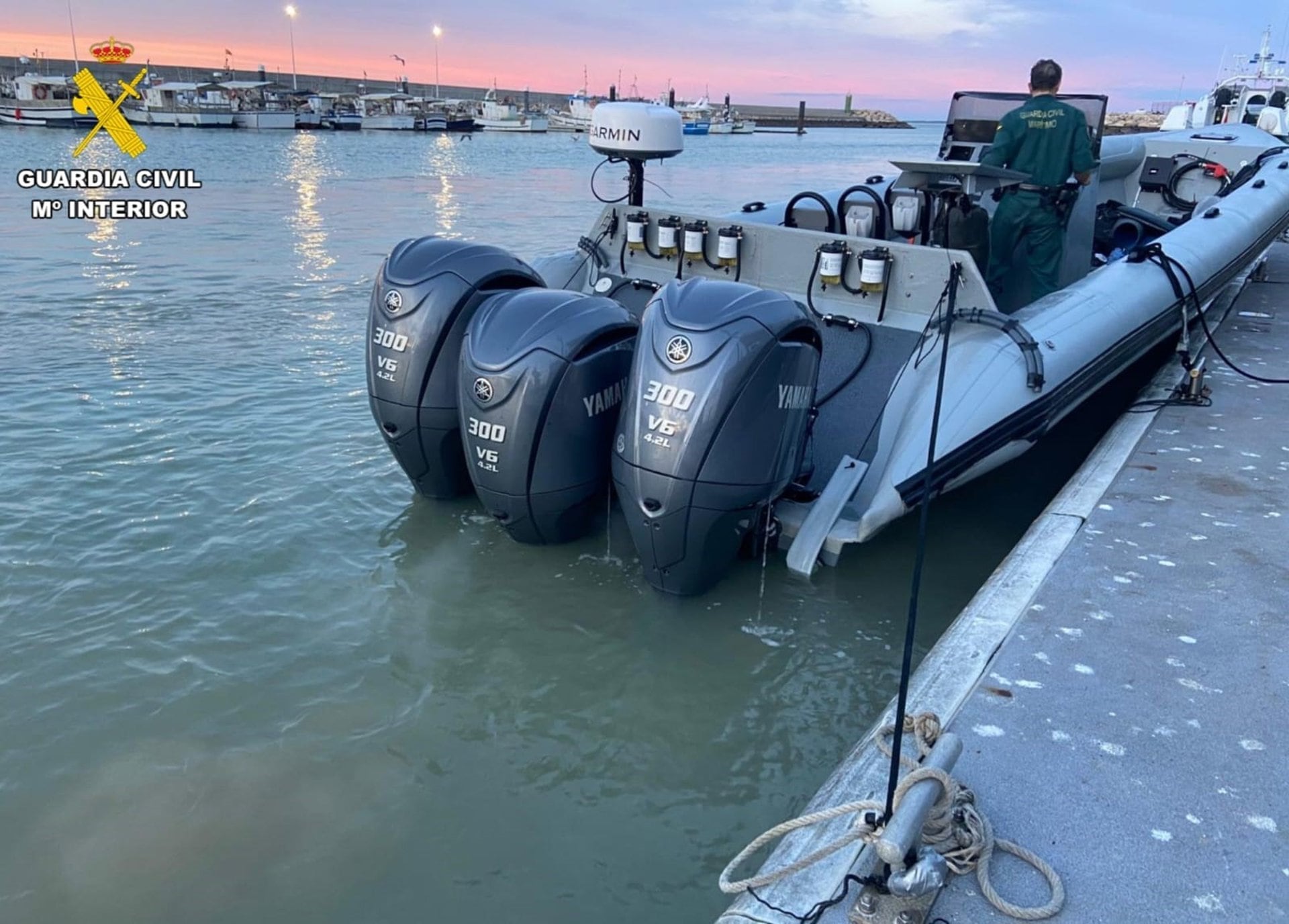 Narcolancha interceptada en Chipiona