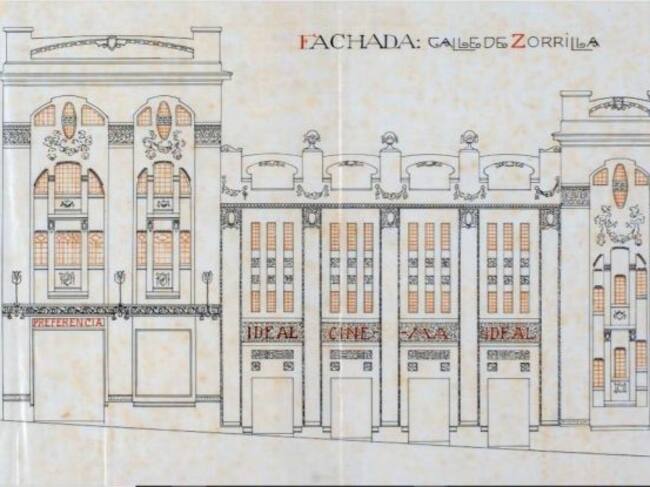 Plano de la fachada del Cine Ideal