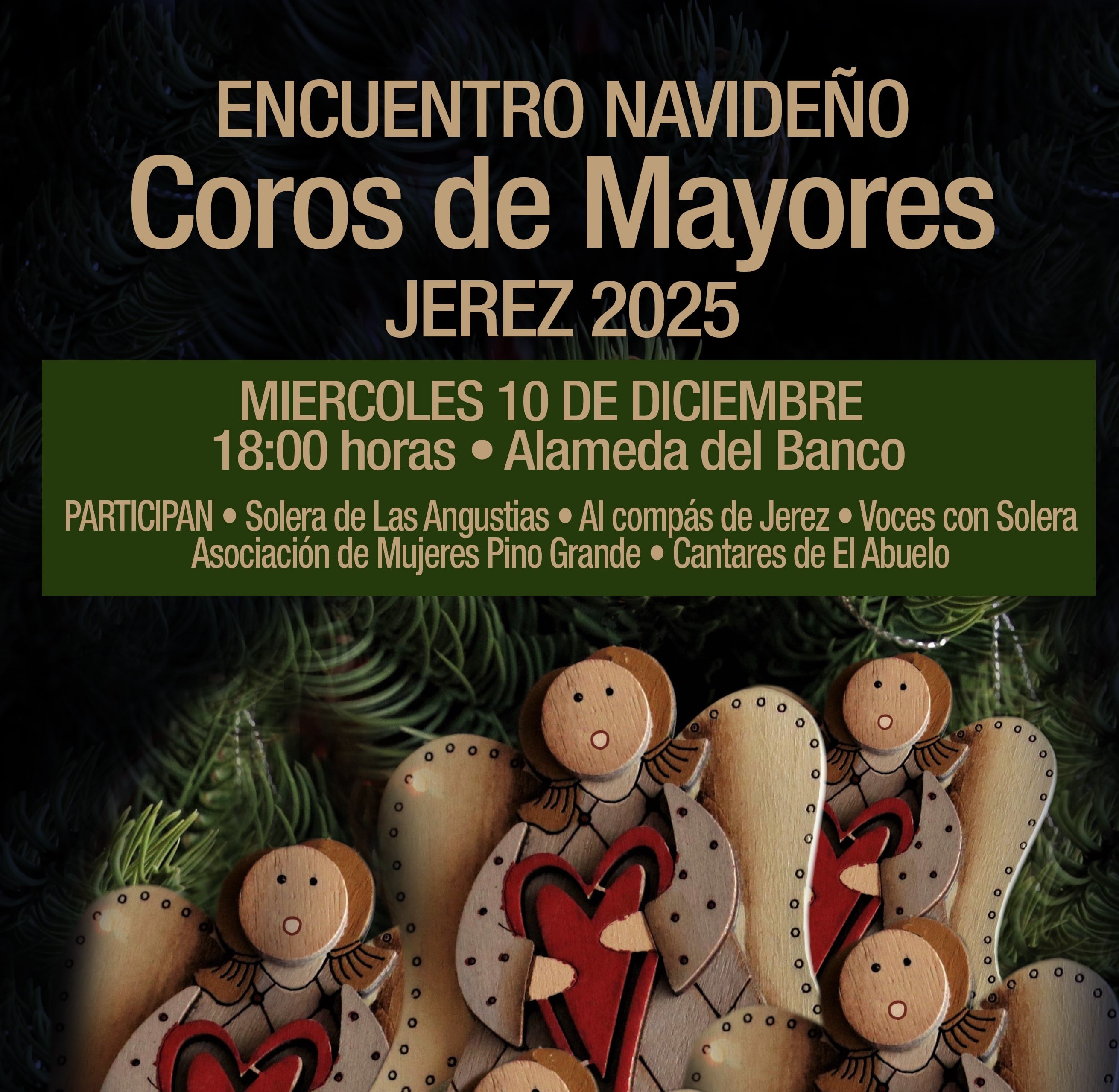 Cartel del encuentro navideño del coro de mayores