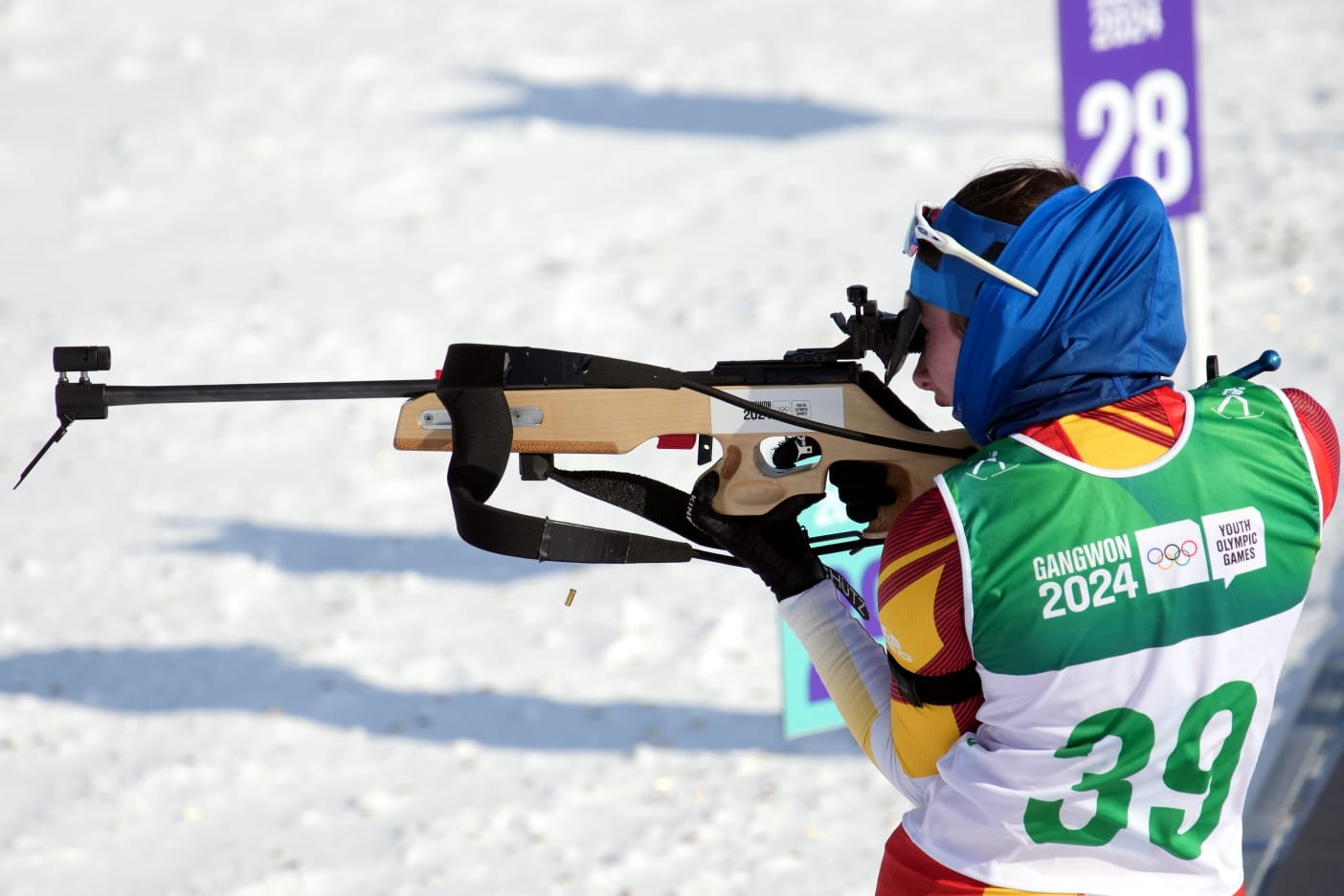 Cristina Lanau en Corea del Sur, biathlón