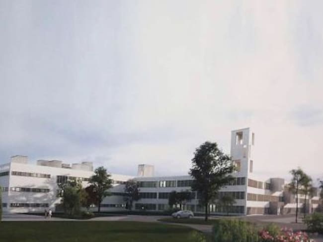 Diseño de fachadas del centro hospitalario