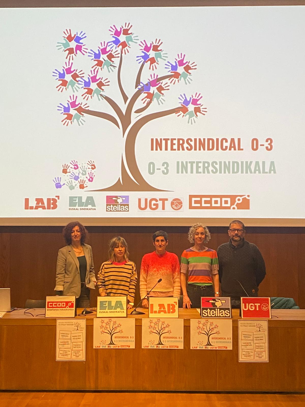 Sindicatos de educación piden una gestión común del ciclo 0-3 por parte del Departamento