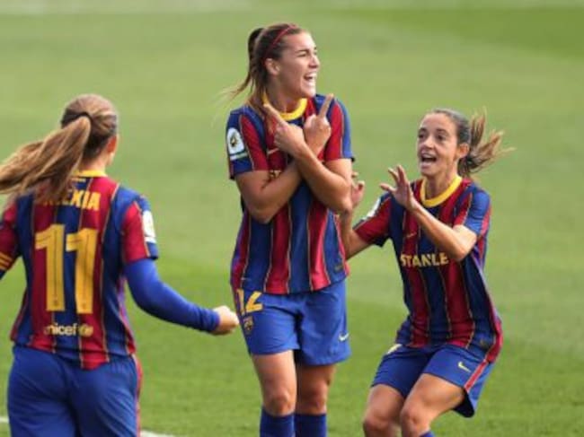 Patri Guijarro celebrando el primer gol ante el Real Madrid Femenino en la jornada 1 de Liga Iberdrola 2020.