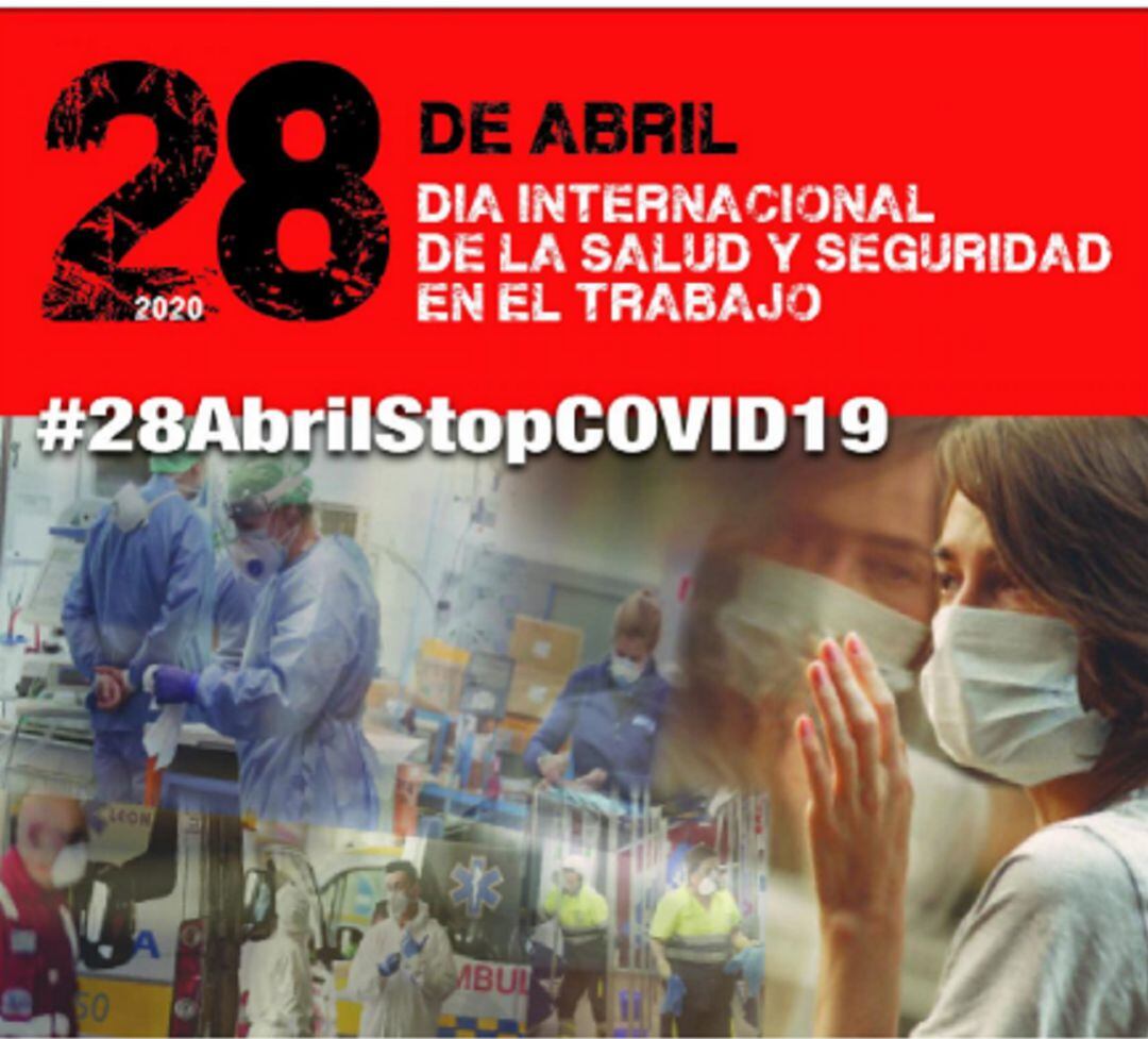 Cartel sobre el Día Internacional de la Salud y Seguridad en el Trabajo