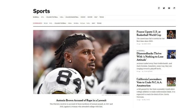 El rotativo de la principal ciudad americana destaca la noticia de Antonio Brown por encima de la del Mundial de baloncesto