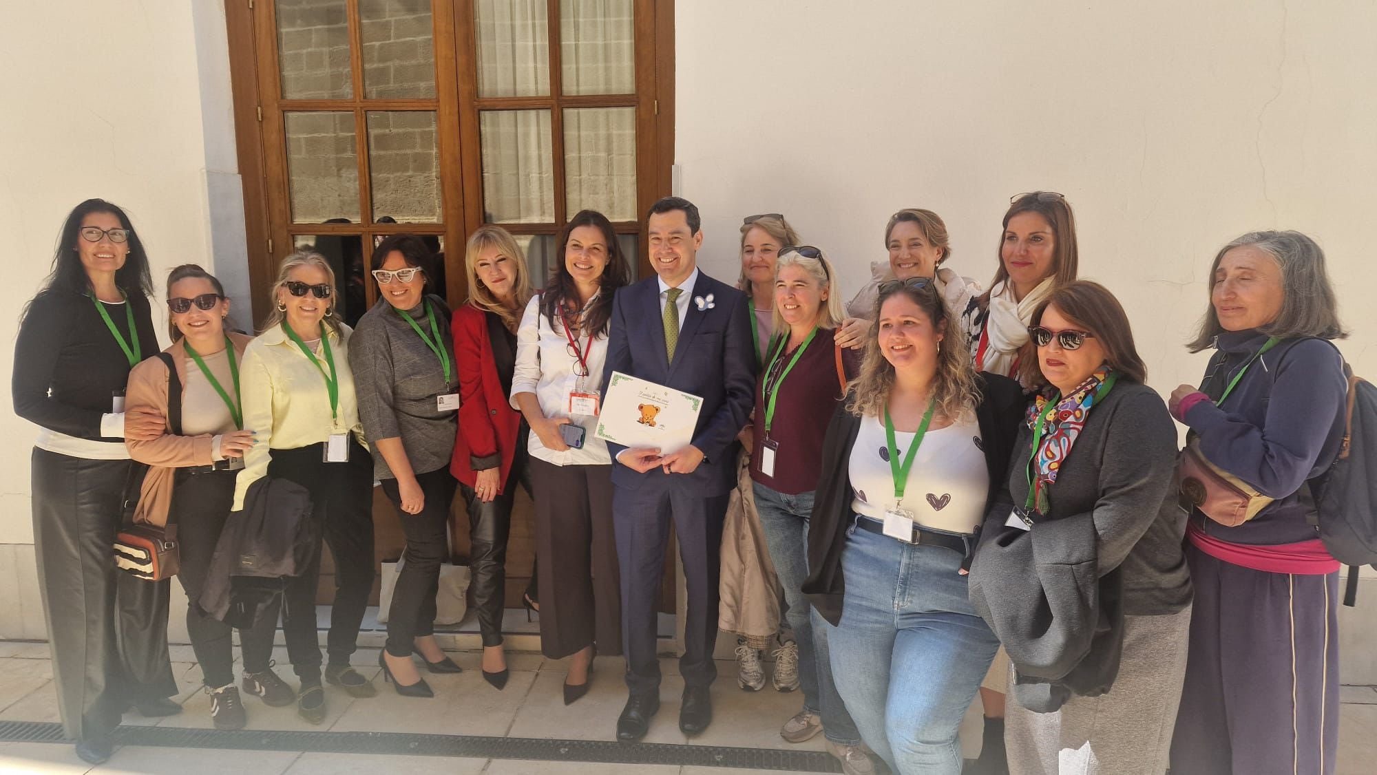 Un momento de la visita con Moreno Bonilla