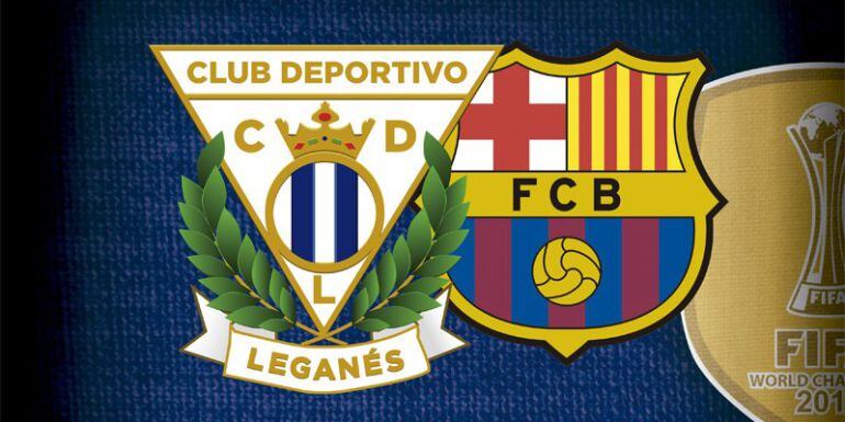 Un detalle del cartel que anuncia el Leganés - Barcelona.