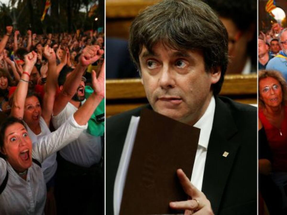 La declaración de Puidemont, resumida en estas dos fotografías