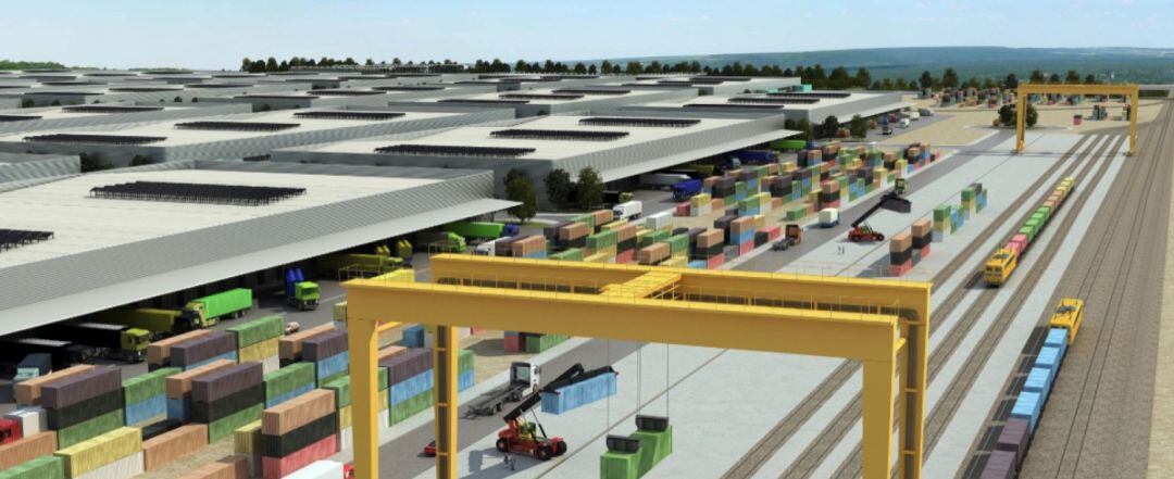 Infografía de ADIF de la terminal intermodal