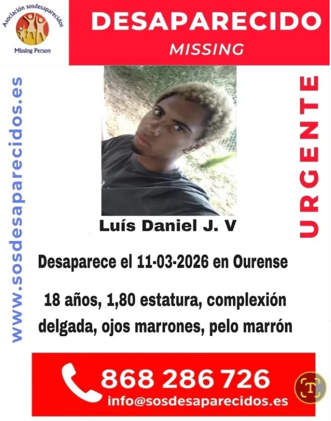 Imagen difundida por SOS Desaparecidos