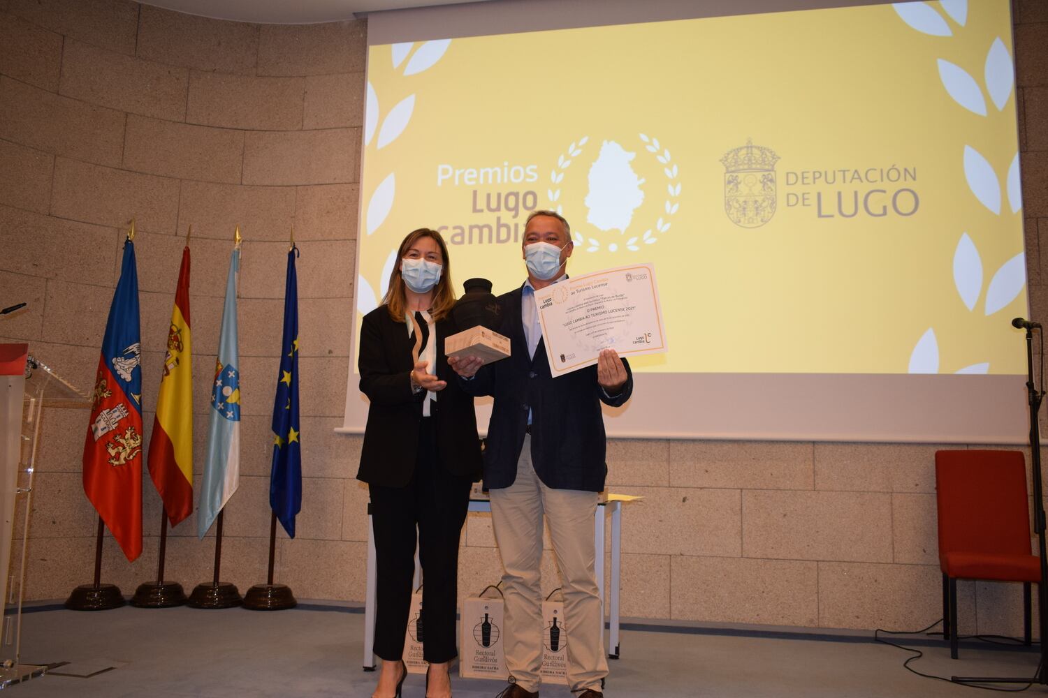 Pilar García Porto na entrega dos premios Lugo Cambia