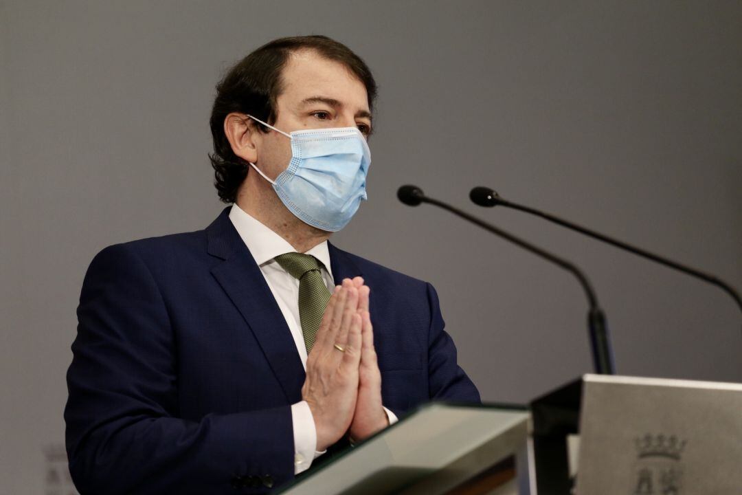 El presidente de la Junta de Castilla y León, Alfonso Fernández Mañueco,