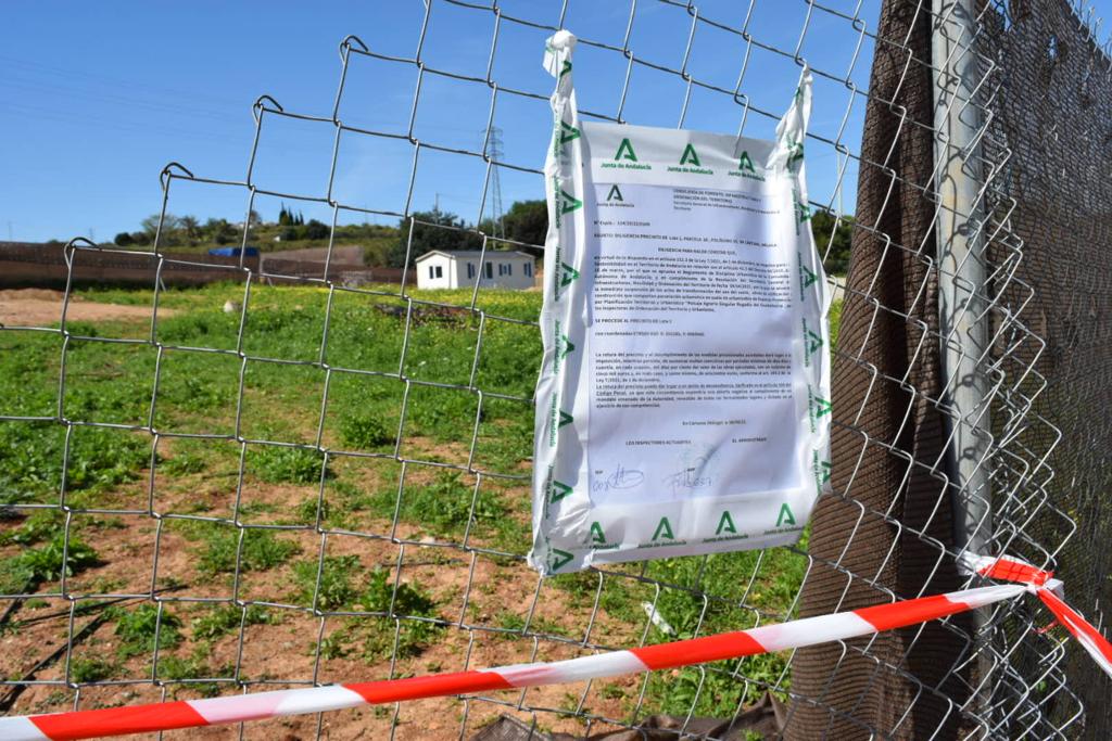La Inspección urbanística ha detectado parcelaciones y casas prefabricadas en suelo de especial protección en Dehesa Alta( Cártama)