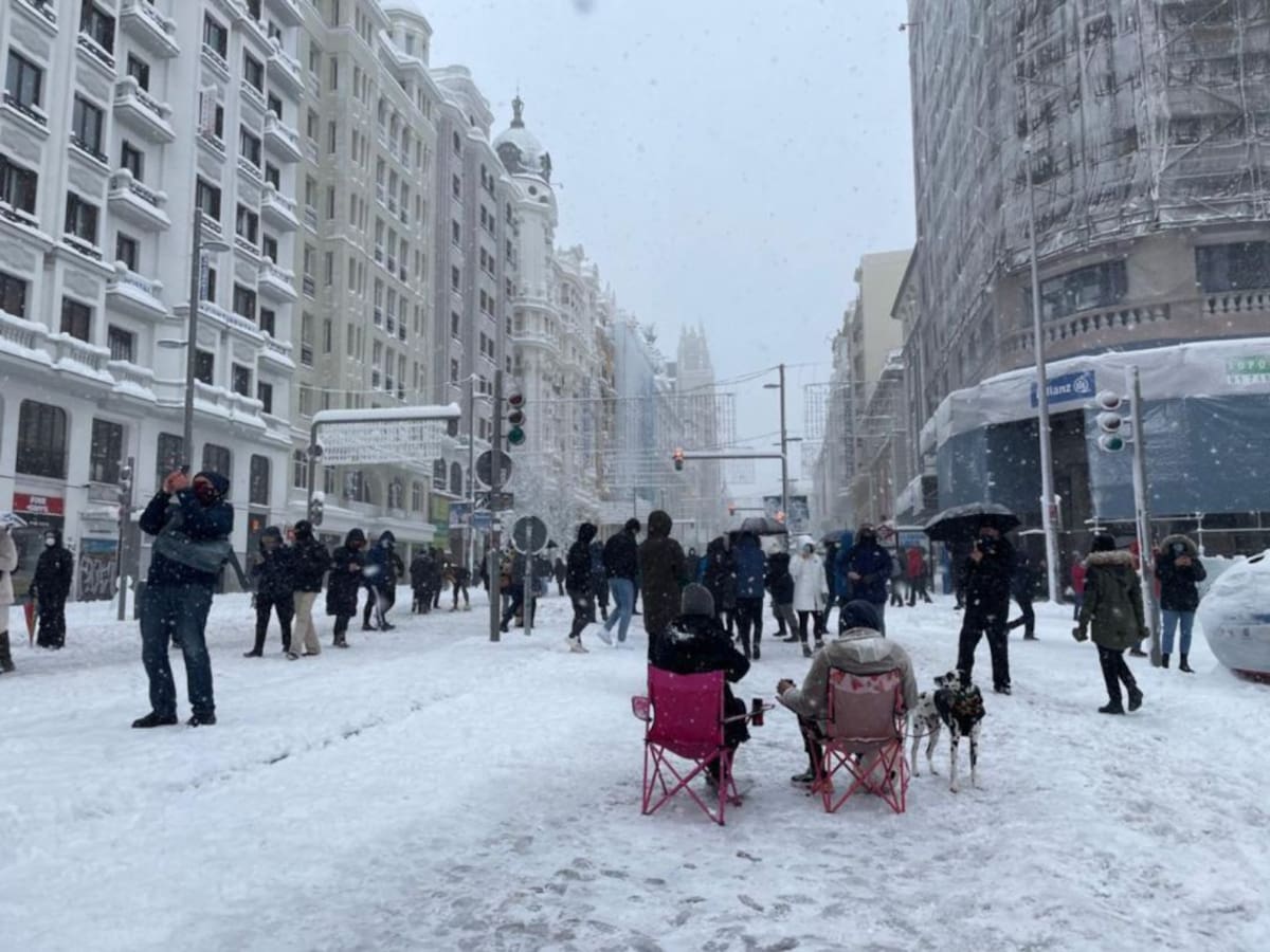 Las imágenes del temporal de nieve en la Comunidad de Madrid