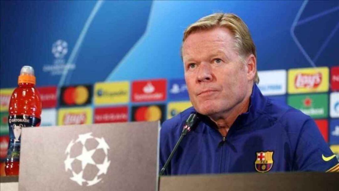 Ronald Koeman, entrenador del FC Barcelona en rueda de prensa. 