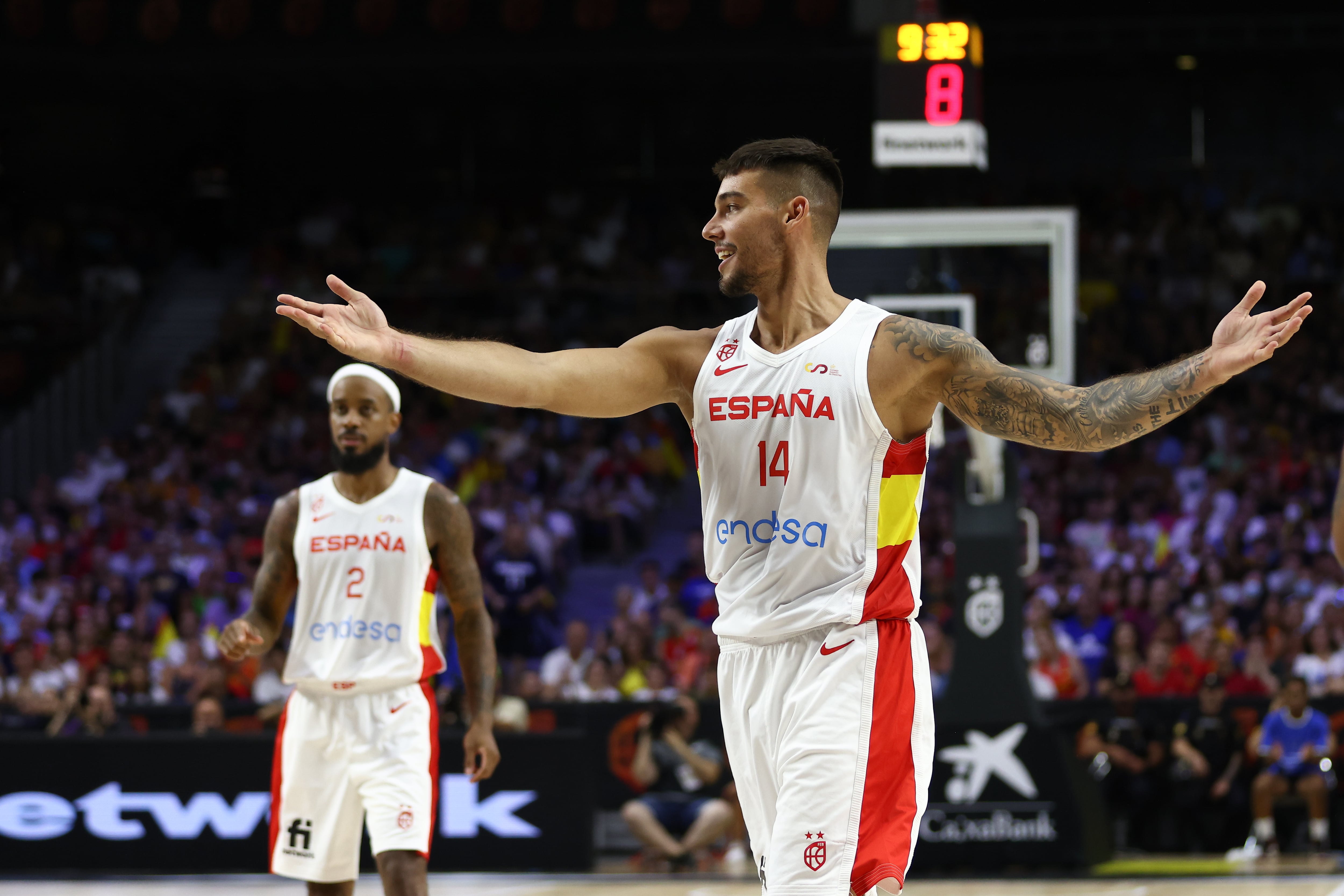 Willy Hernangómez, durante un partido con la selección