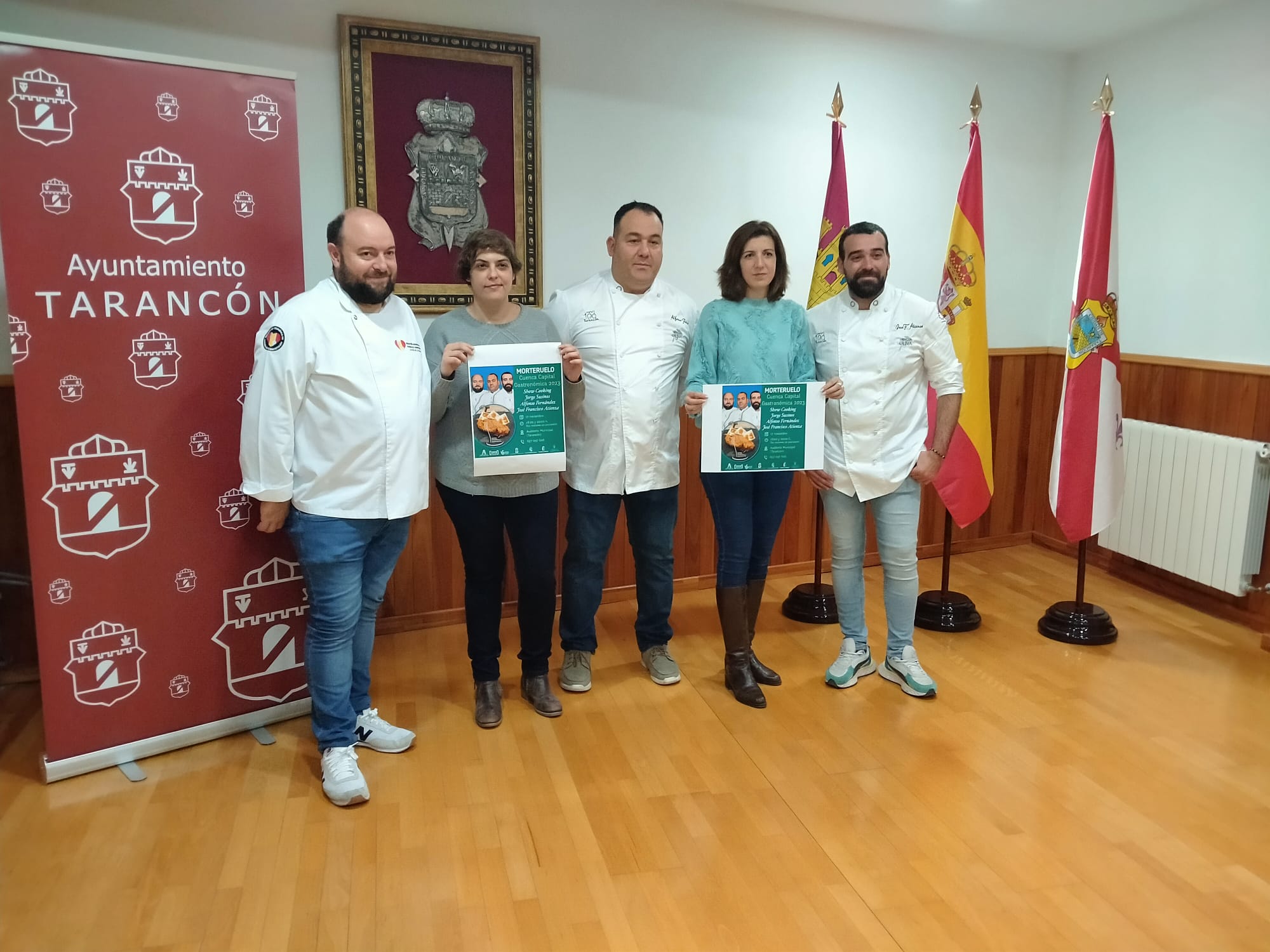 Presentación del show cooking sobre el morteruelo del viernes 17 en el Auditorio Municipal de Tarancón