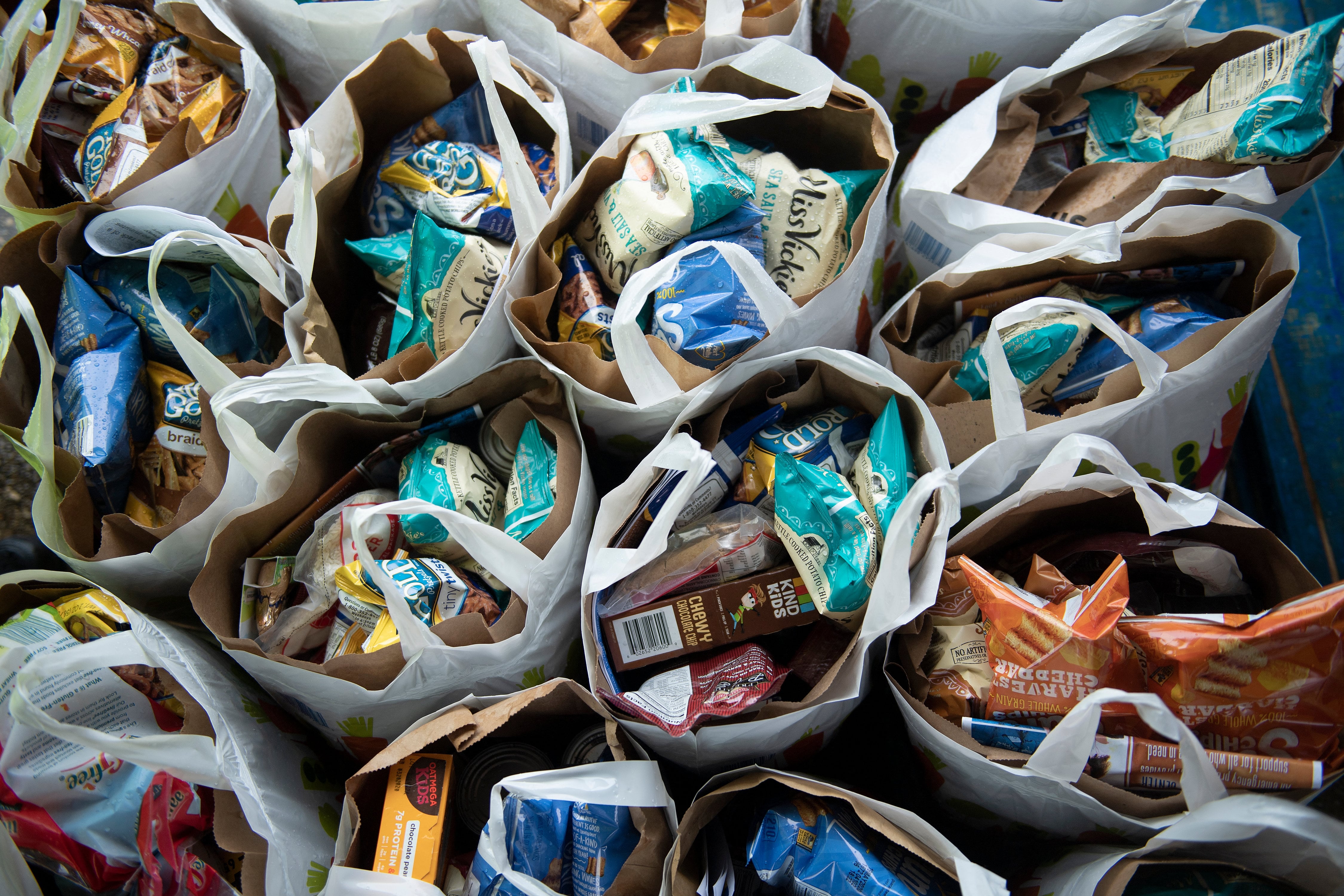 Fotografía archivo bolsas alimentos