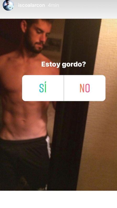 La encuesta de Isco en Instagram sobre su forma física.