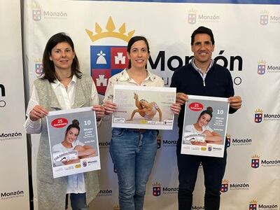 Katia Hernández, Belén Morales y Eliseo Martín en la presentación del evento