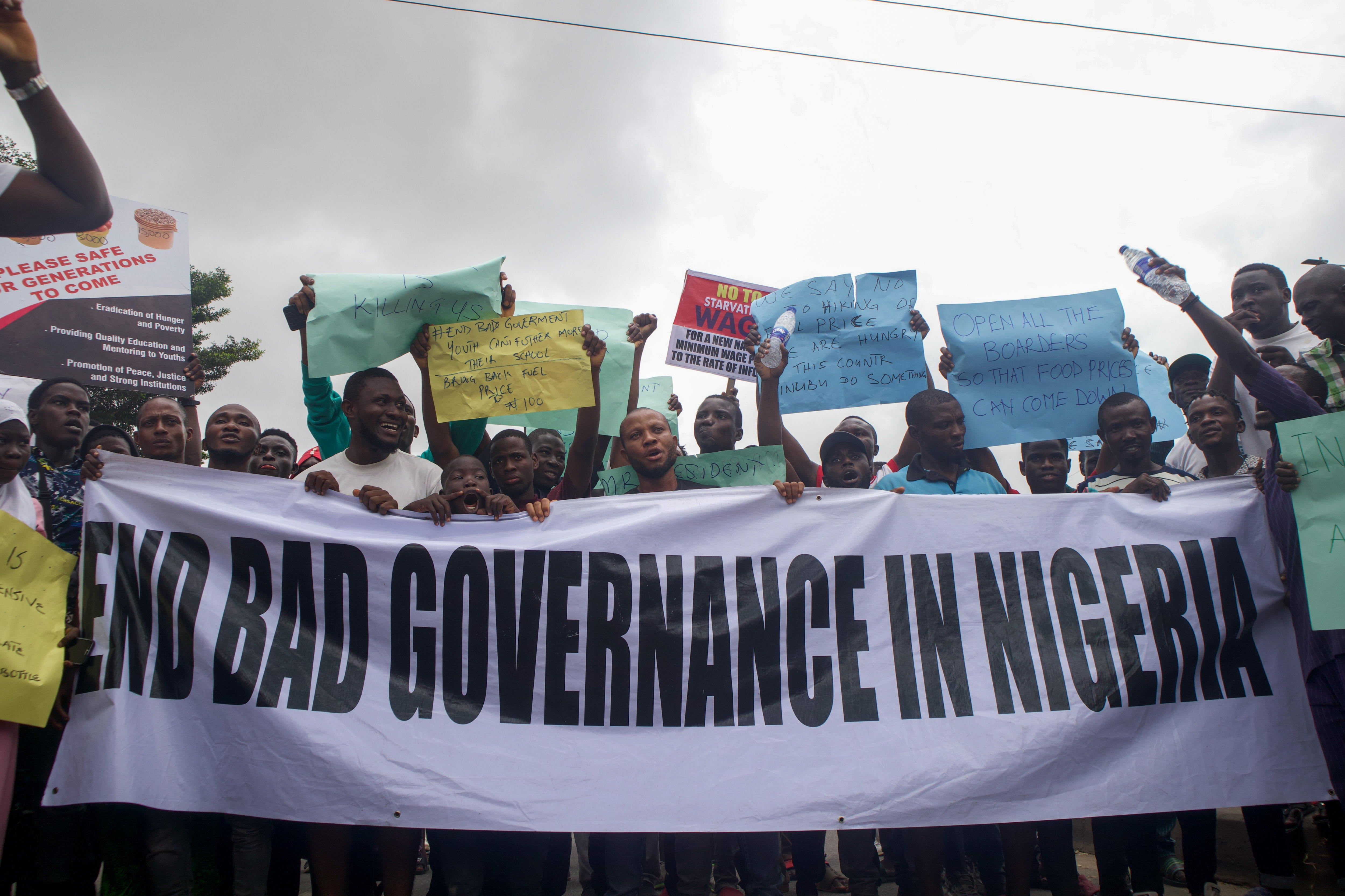 Protestas en Lagos (Nigeria) contra el alto coste de vida