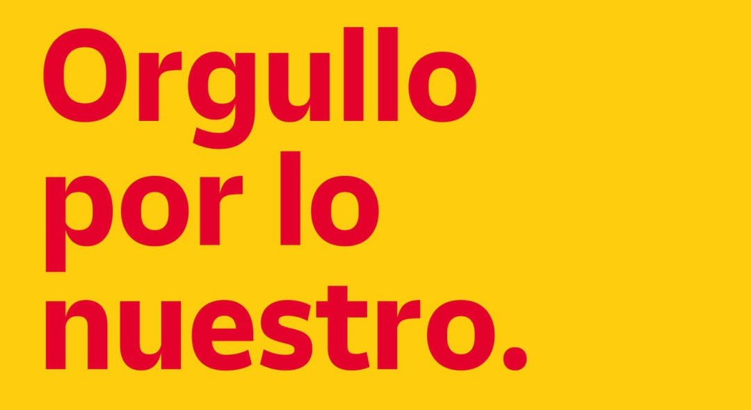 Cartel de la campaña &#039;Orgullo por lo nuestro&#039; de Correos.