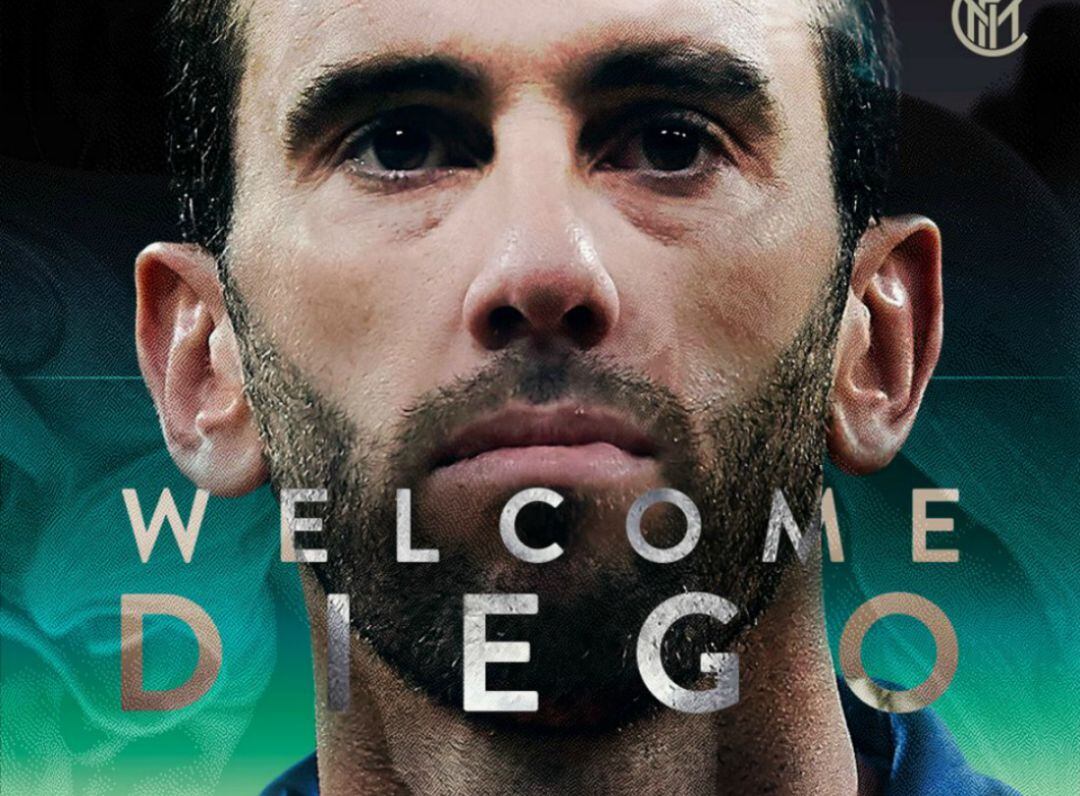 Imagen con la que el Inter ha hecho oficial el fichaje de Diego Godín.