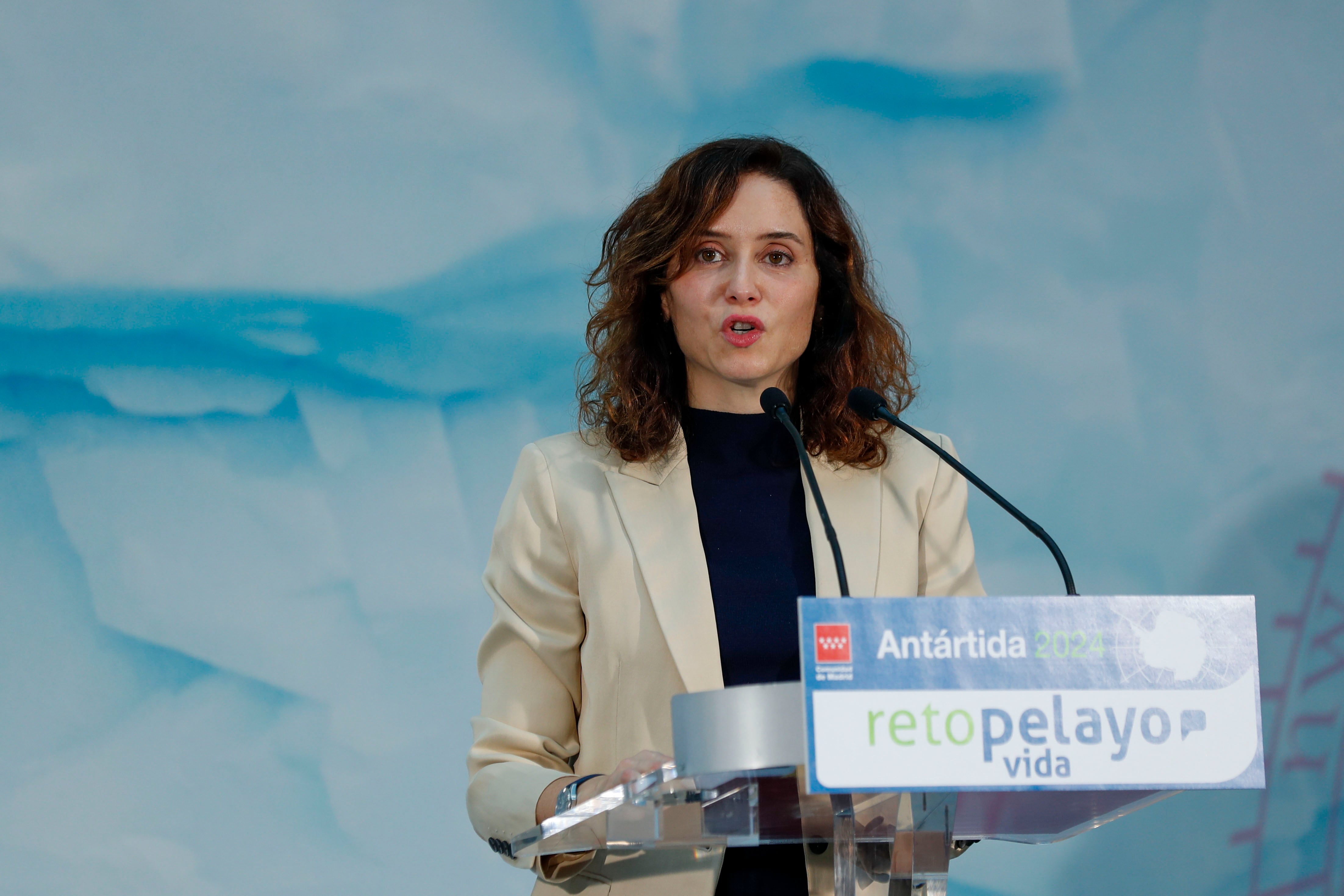 La presidenta de la Comunidad de Madrid, Isabel Díaz Ayuso, en un acto