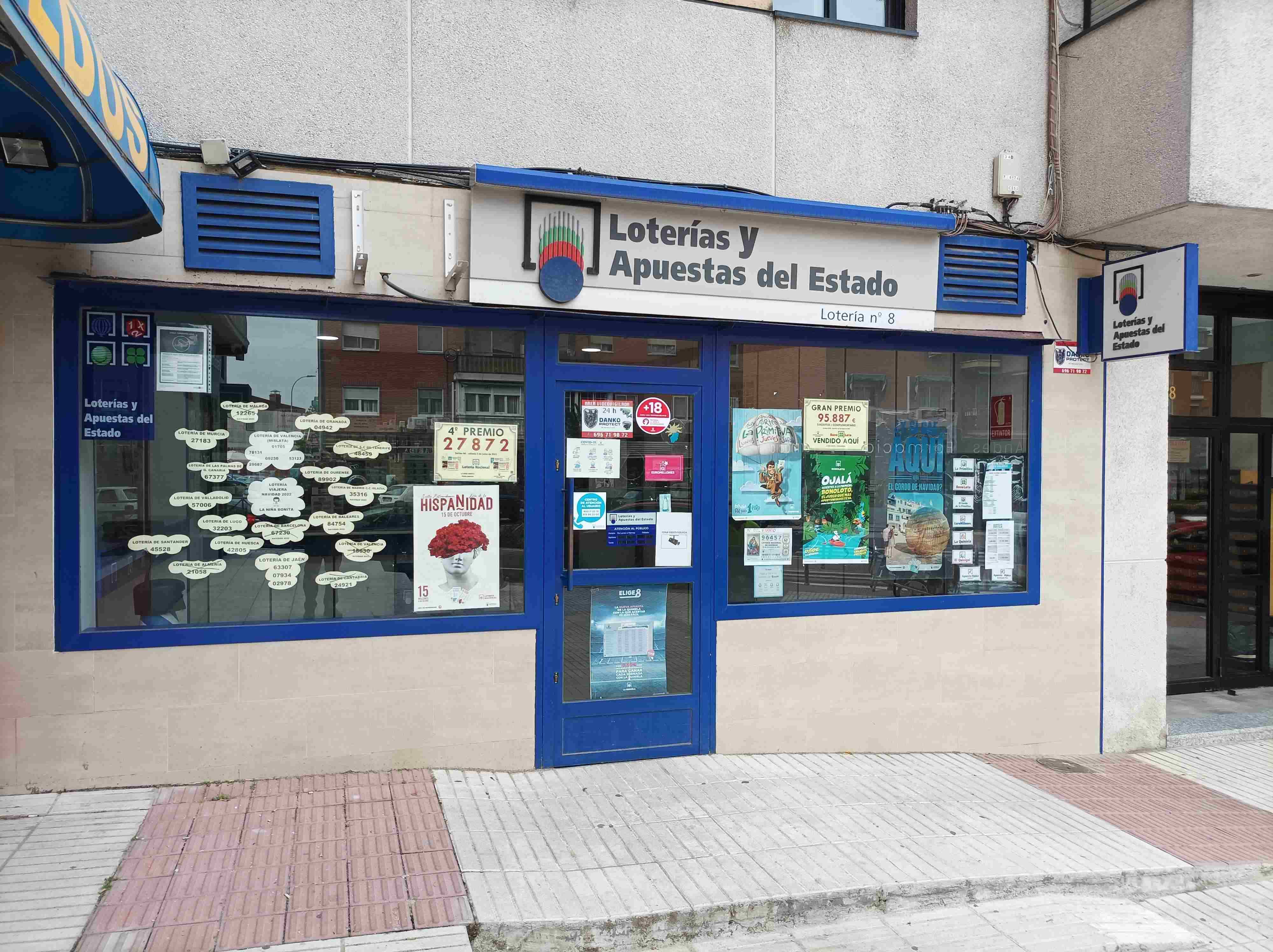 La administración de Loterías número 8 de Fuenlabrada, en la Avenida de los Andes, ha repartido un segundo premio de La Primitiva