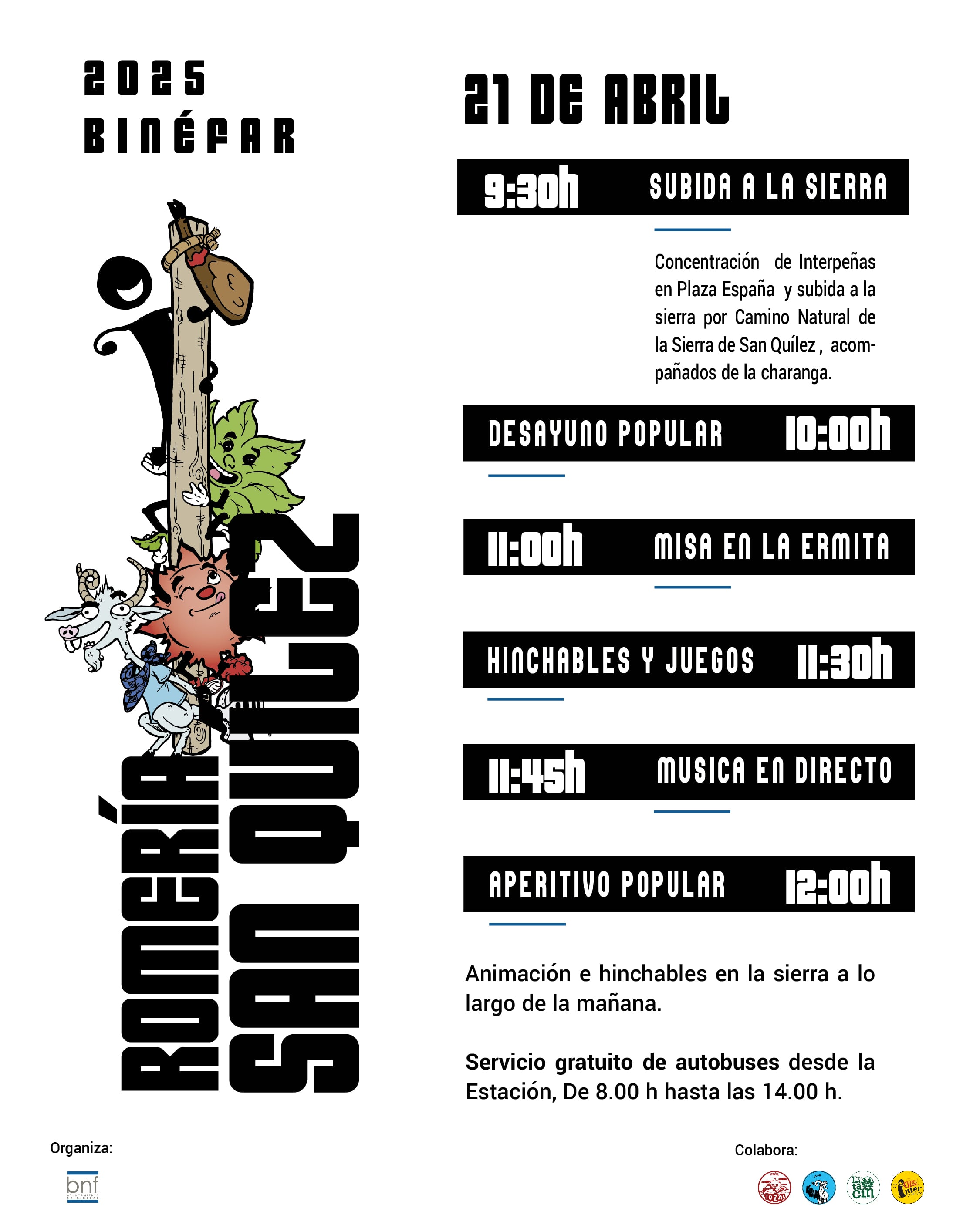 Cartel San Quilez Binéfar.