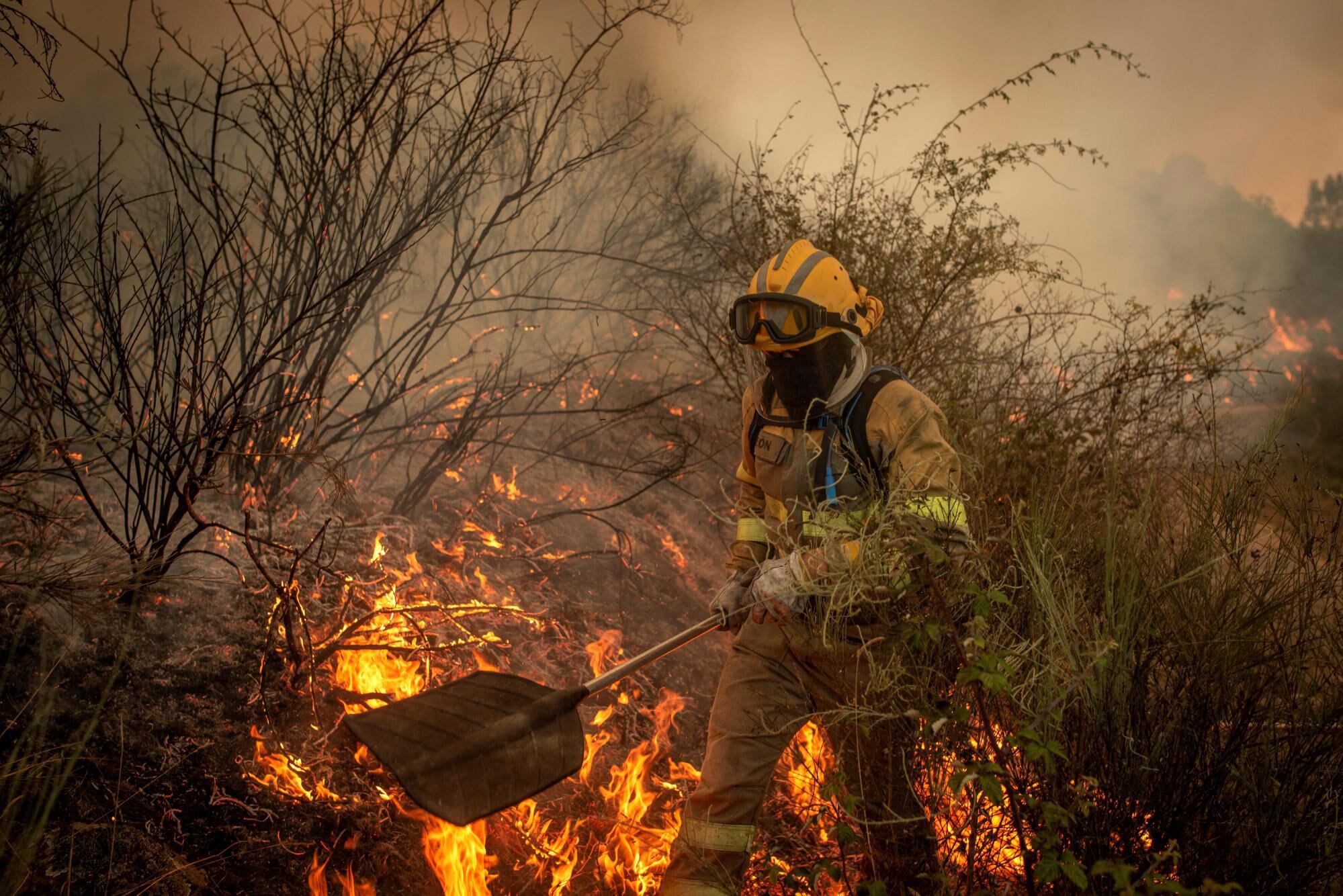 Foto de archivo de un incendio en Galicia