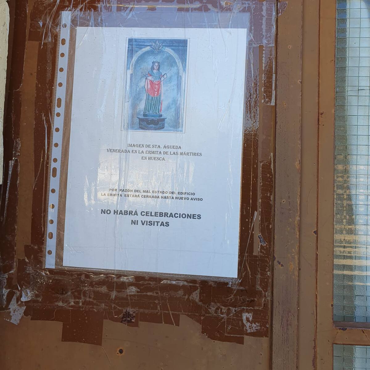 El mal estado de la ermita de las Mártires impide su apertura al culto