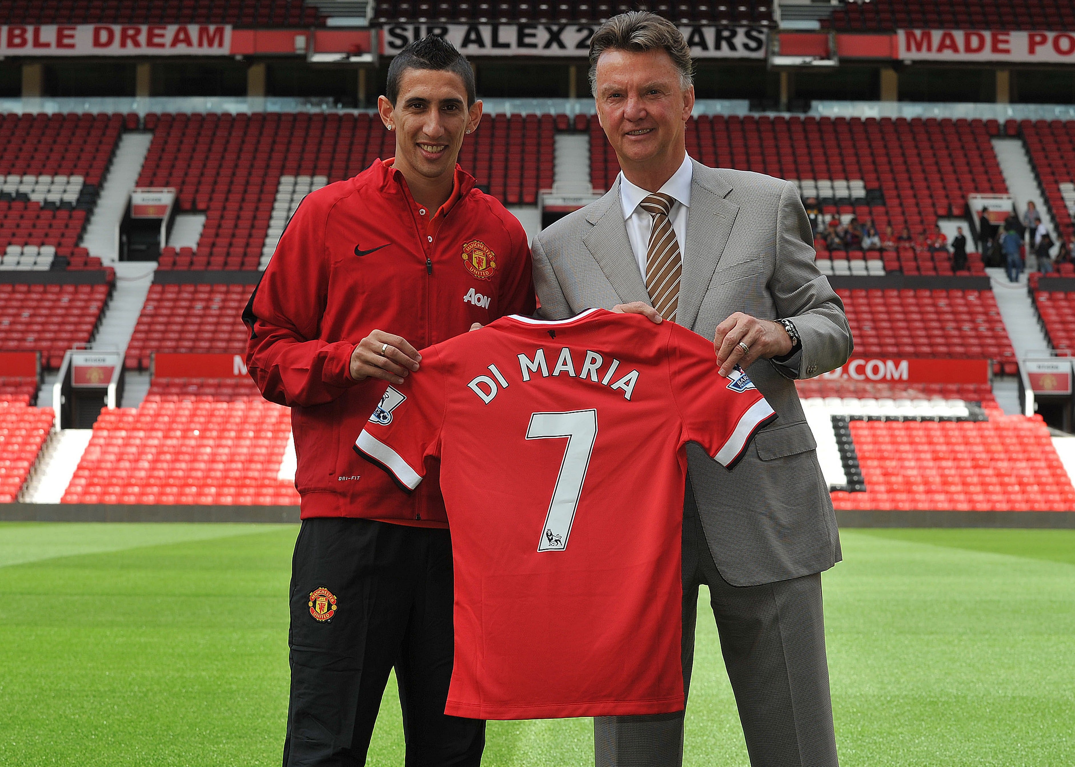 Louis van Gaal, en la presentación de Ángel di María como jugador del Manchester United