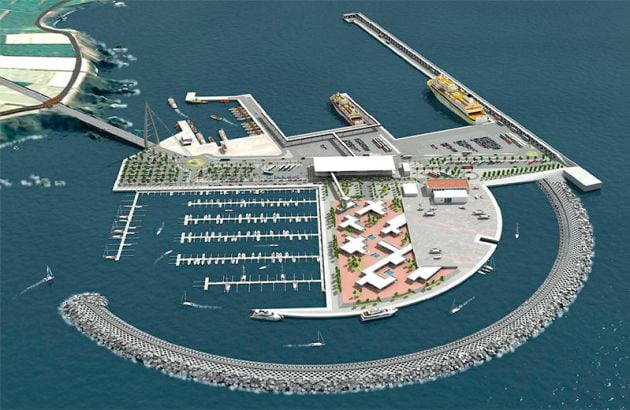 Infografía del futuro puerto de Fonsalía