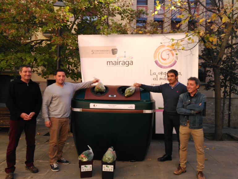 El presidente de la Mancomunidad de Mairaga (Pedro Leralta) y los alcaldes de Santacara (Jesús Luís Caparroso), Caparroso (Aquilino Jiménez) y Carcastillo(Javier Igal) han presentado al campaña