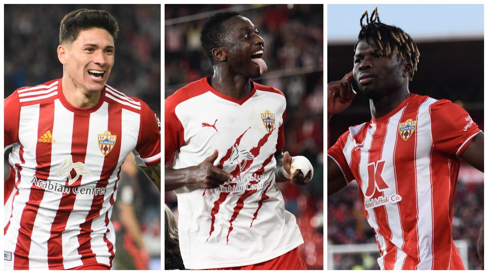 Darwin, Sadiq y Touré marcaron muchos goles en el Almería y dejaron muchos millones de euros en las arcas del club rojiblanco.