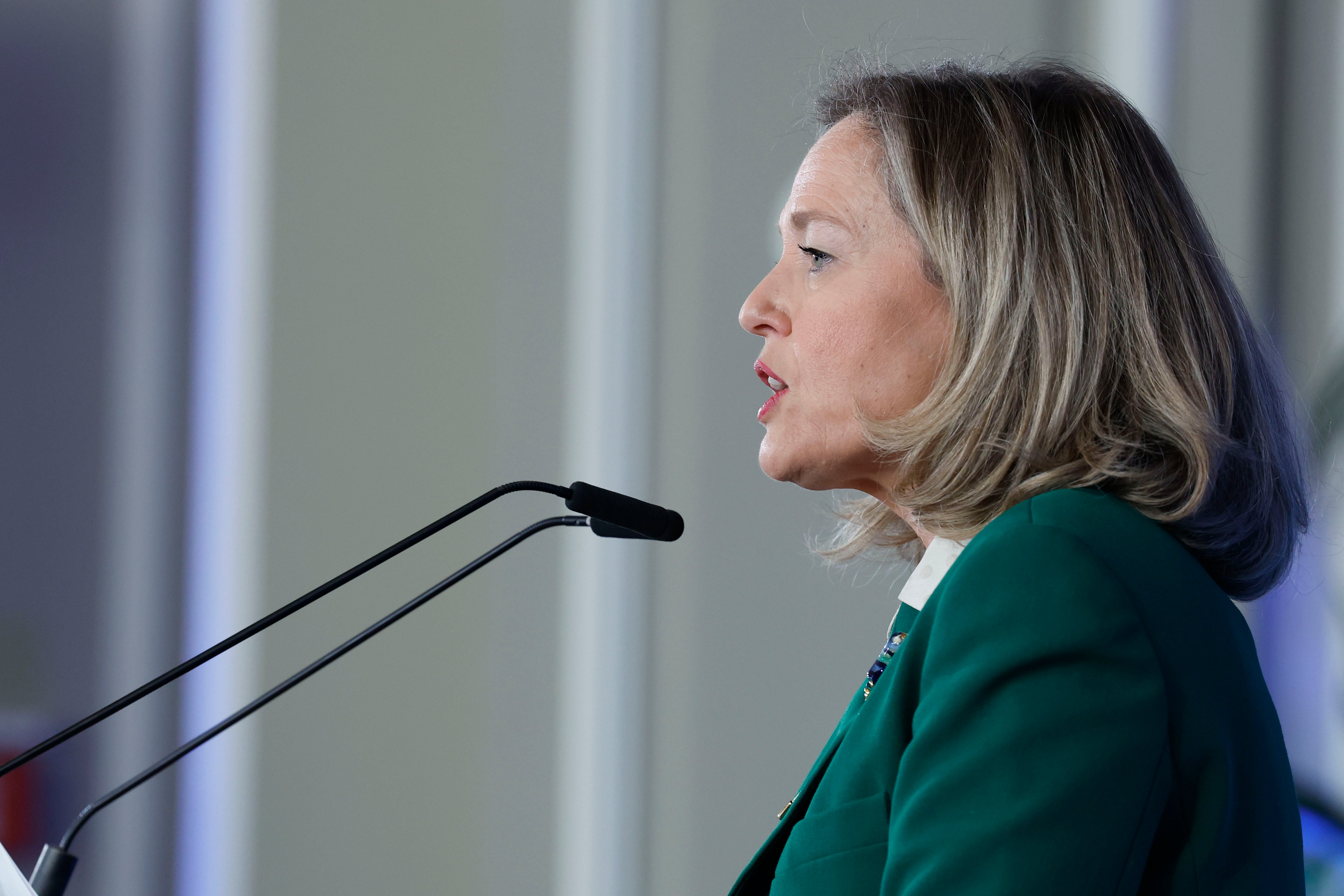 La vicepresidenta del Gobierno y ministra de Economía, Nadia Calviño, durante el acto de la XIII Edición del Spain Investors Day (SID) en Madrid.