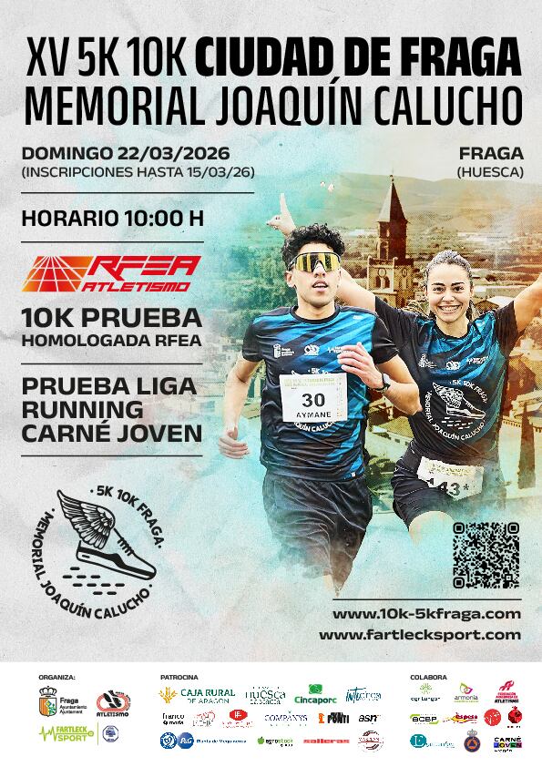 La 5K y 10K de Fraga se celebrará el día 22 de marzo