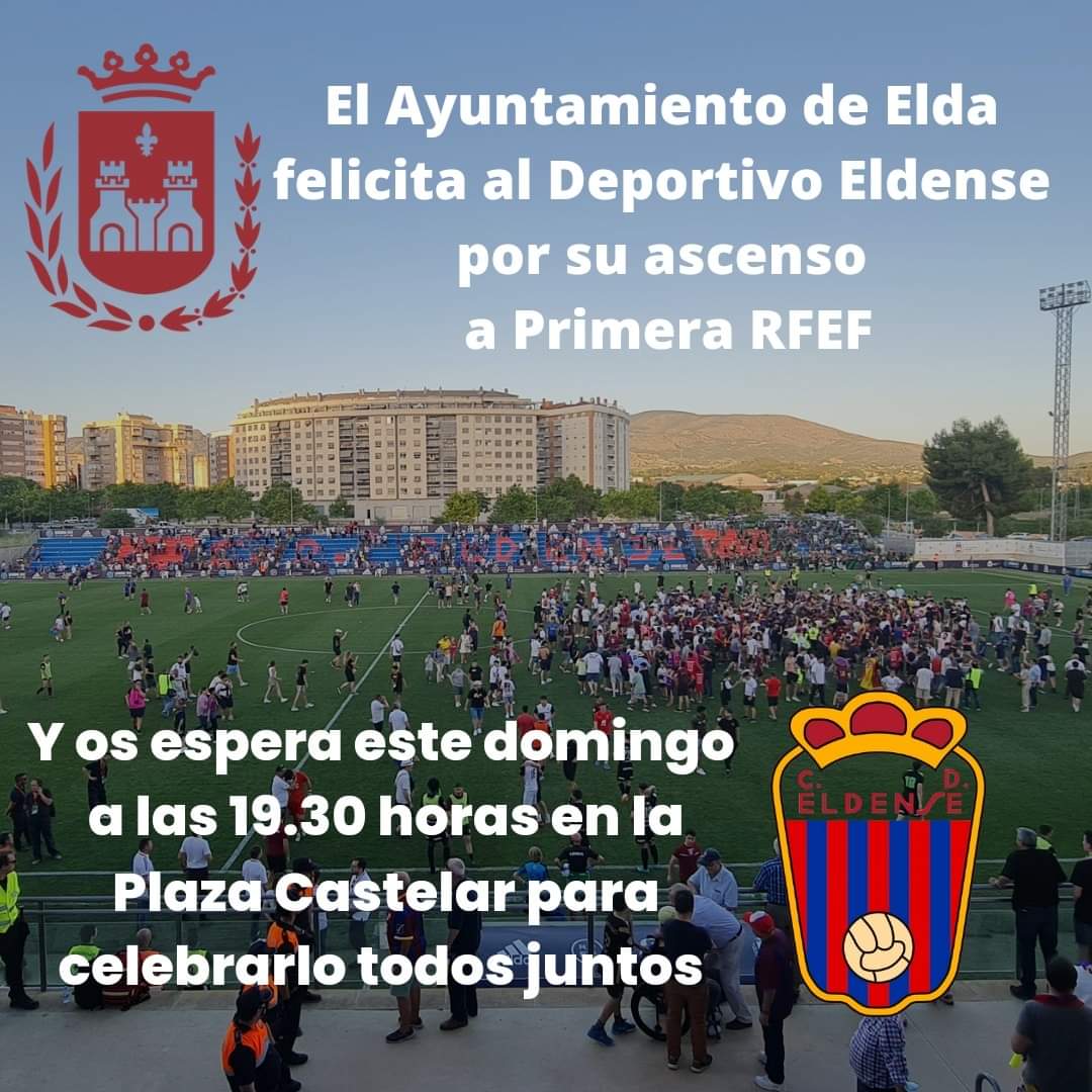 Homenaje del Ayuntamiento de Elda al C. D. Eldense por su ascenso