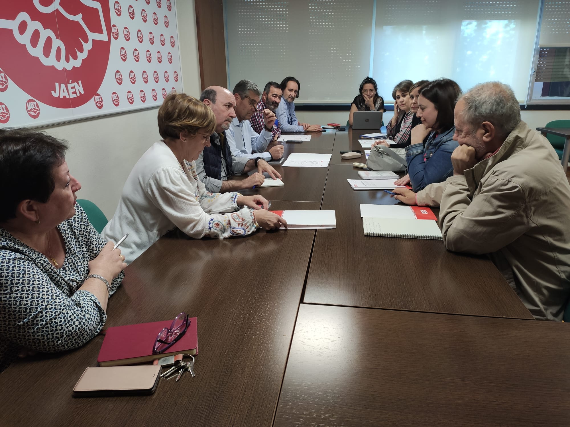 Reunión entre las organizaciones sindicales UGT y CCOO en Jaén