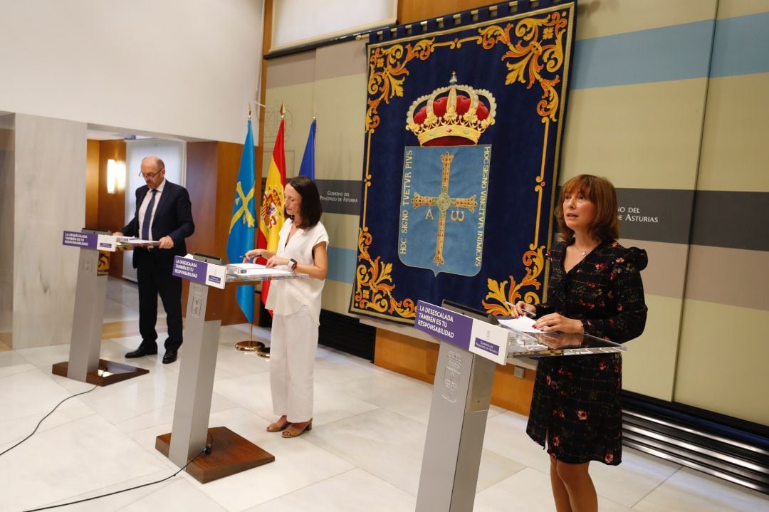 Imagen de la rueda de prensa posterior al Consejo de Gobierno