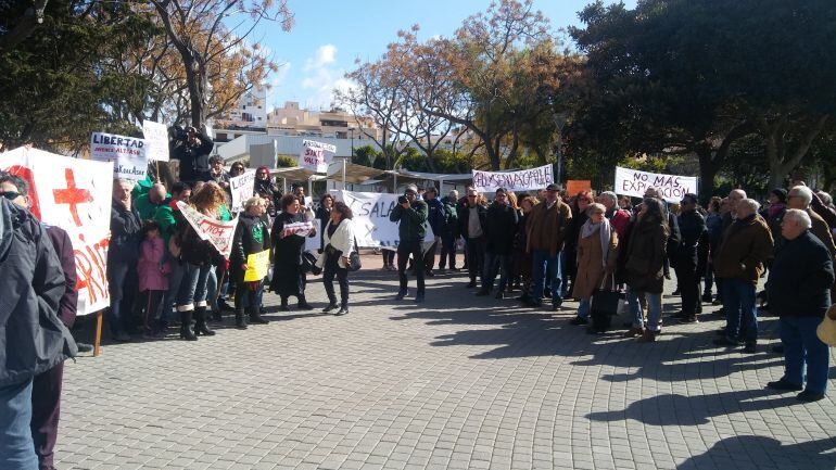 Concentración en el Parque de la Paz