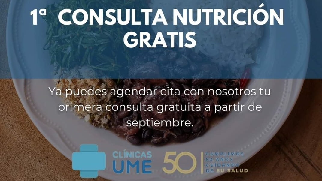 Clínicas UME ofrece la primera consulta de nutrición gratuita