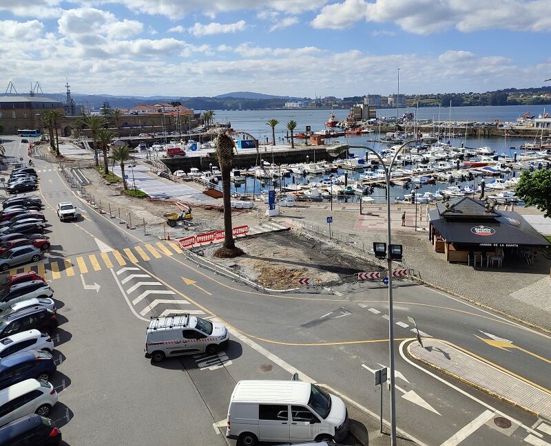 Imagen del puerto de Ferrol este lunes