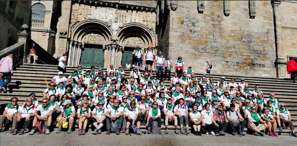 Peregrinos oscenses en Santiago de Compostela