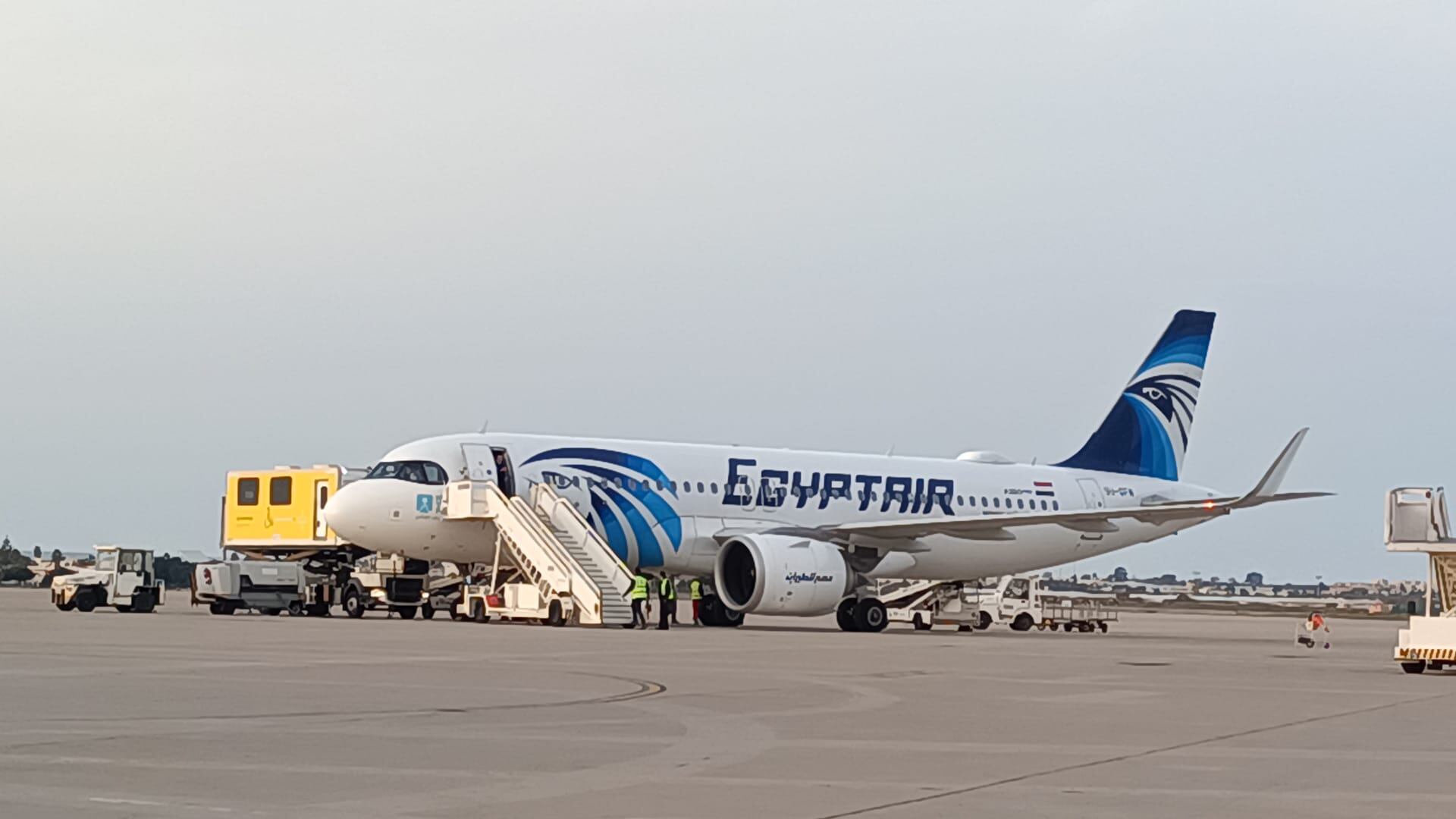 El avión que ha llegado desde Egipto.