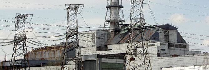 El reactor 4 de la central nuclear de Chernobyl (Foto del 19 de abril de 2010)