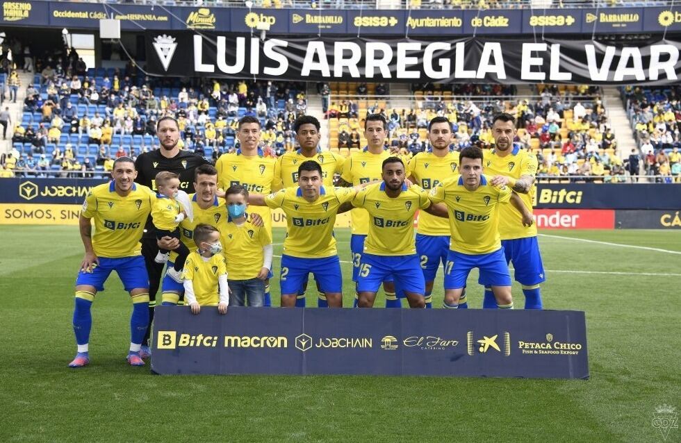 El once del Cádiz ante el Celta. Foto: Cádiz CF